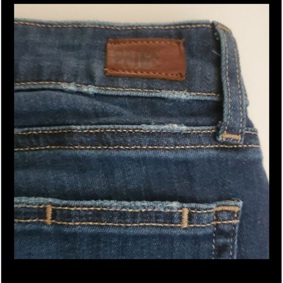 Paige Kylie jeans women's size 0 size 25 blue demin crop cropped distressed - Picture 14 of 16